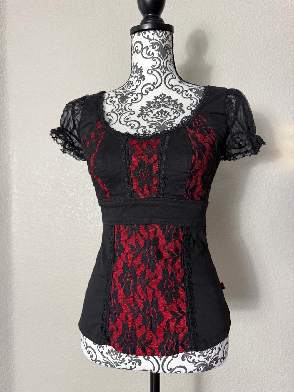 Mall Goth Royal Bones lace corset